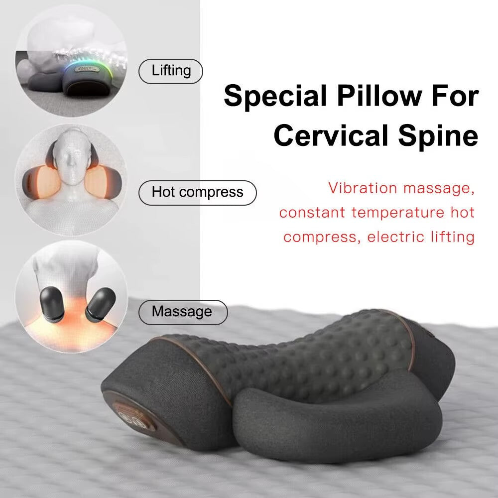 Heated Cervical Support Pillow for Neck and Spine Relief
