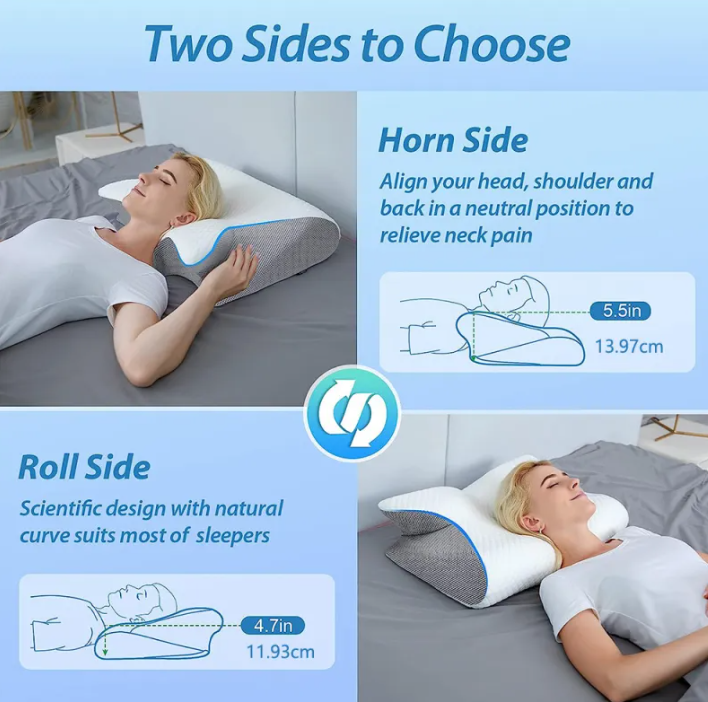 Orthopedic Memory Foam Neck Pillow for Better Sleep