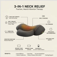 Heated Cervical Support Pillow for Neck and Spine